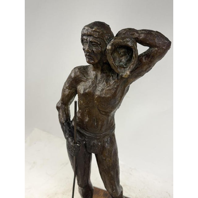 Hand-Worked Bronze Sculpture, 1940s For Sale - Image 4 of 16