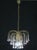 Murano chandelier with pink glass with alternate crystals flowers in the style of Venini's La Cascata. circa 1980s period....
