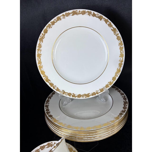 Wedgwood Wedgwood Whitehall White (W4001) Fine Bone China Dinnerware — Complete 8-Place Estate Setting With Tea Service (59-Piece Master Lot #1) For Sale - Image 4 of 16