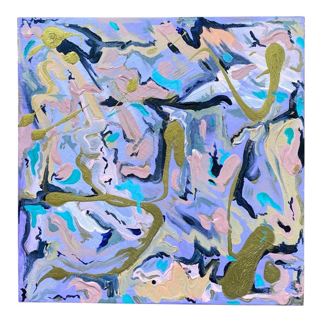 Original Abstract "Gilded Lilac" Painting by Lee Ten Hoeve For Sale