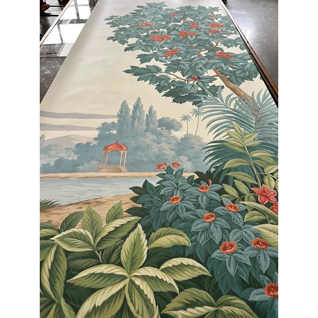 Hand-Painted Neoclassical Garden Ruins Scenic Wall Panels, Set of 3 For Sale - Image 6 of 8