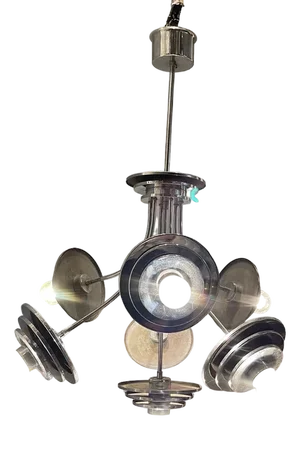 Space Age Chrome Chandelier, 1960s