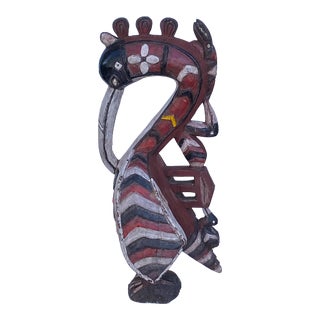 Old African Senufo Bird (Hornbill) Statue, Cote d'Ivoire 30.5" H For Sale
