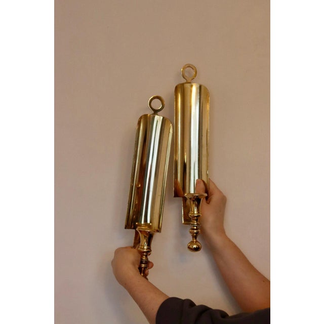 Mid-Century Swedish Brass Sconces, Set of 2 For Sale - Image 17 of 18