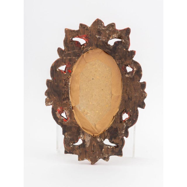 Baroque Style Giltwood Framed Small Mirror For Sale In New York - Image 6 of 6