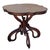 Rare late Victorian polished oak scrolling occasional table by Gebrüder Thonet features a distinctive four-lobed,...