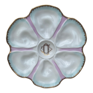 French Porcelain Oyster Plate Limoges Circa 1900