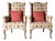 Vintage Hollywood Regency Style Floral Upholstered Wingback Lounge Chairs – A Pair For Sale