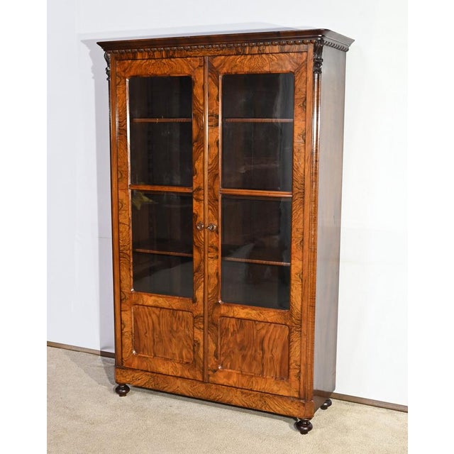 Early 19th Century Burr Walnut Bookcase For Sale - Image 4 of 18