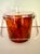 Late 20th Century Vintage Tortoiseshell Lucite Ice Bucket With Clear Lid and Handle For Sale - Image 5 of 6
