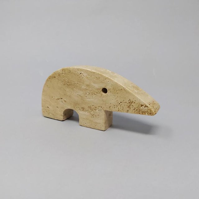 Stone Mid-Century Modern Travertine Anteater Sculptures by Enzo Mari for F.lli Mannelli, 1970s, Set of 4 For Sale - Image 7 of 15