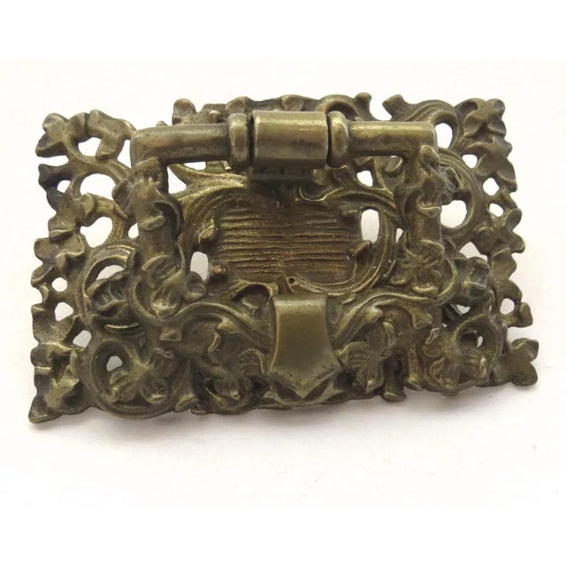 Brass Art Nouveau Pierced Center Handle For Sale - Image 8 of 8