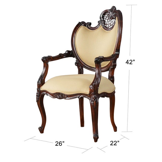 The Right Fireside Chair from Niagara Furniture. A French style living room chair with an asymmetrical back, the higher...