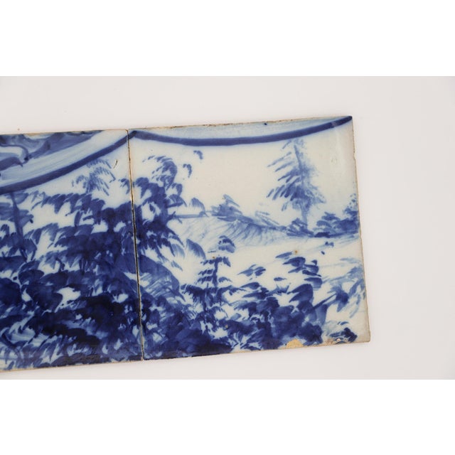 19th Century Set of Three Tiles Depicting a House, Portuguese For Sale - Image 4 of 5