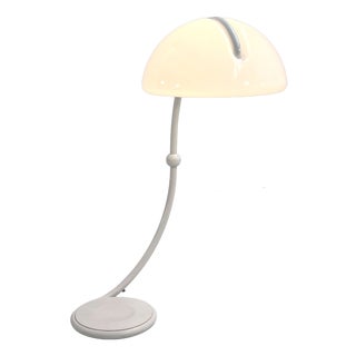 White Serpente Floor Lamp by Elio Martinelli for Martinelli Luce, 1970s For Sale