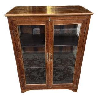 Reclaimed Teak Display Cabinet For Sale