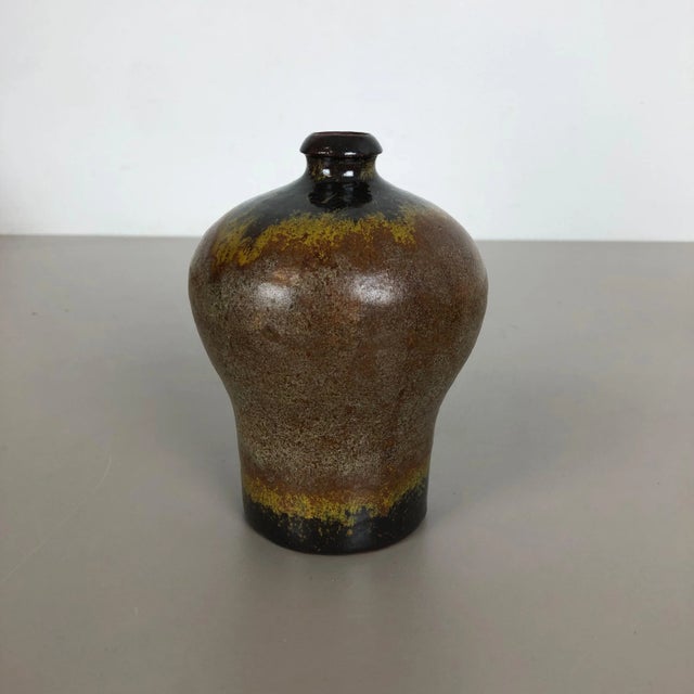 German Ceramic Studio Pottery Vase by Elmar & Elke Kubicek, 1970s, Set of 3 For Sale - Image 18 of 18