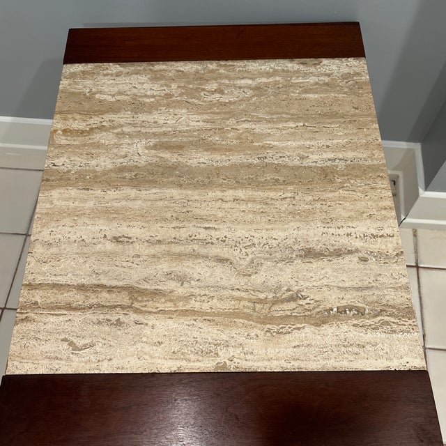 Brown 1960s Side Table Styled After Harvey Probber For Sale - Image 8 of 10