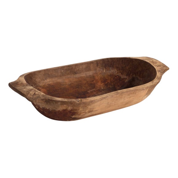 Antique Carved Wooden Bowl For Sale