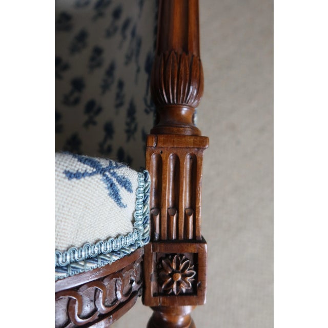 Antique Louis XVI Lounge Chair For Sale - Image 9 of 12