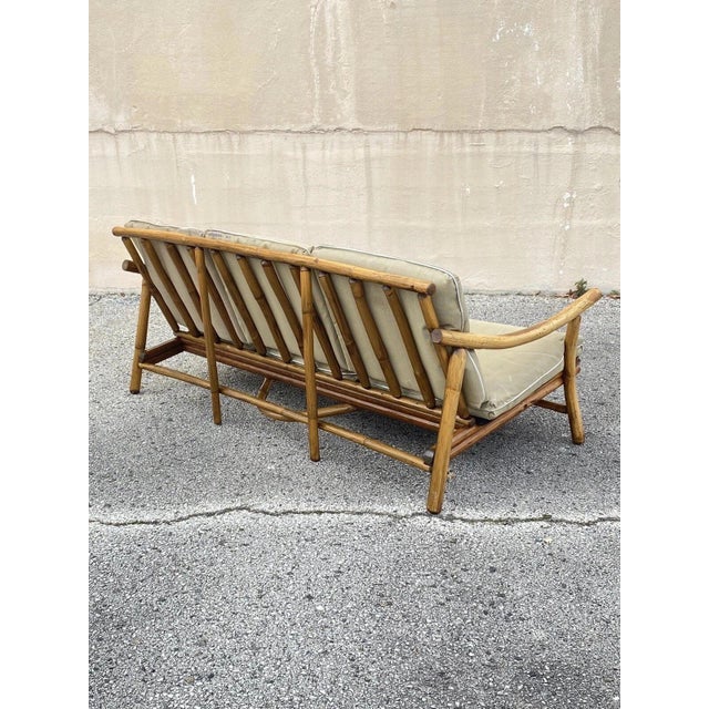 Mid 20th Century Vintage Ficks Reed Bamboo Rattan Tiki Sofa Set With Lounge Chairs - 3 Pc Set For Sale - Image 5 of 12
