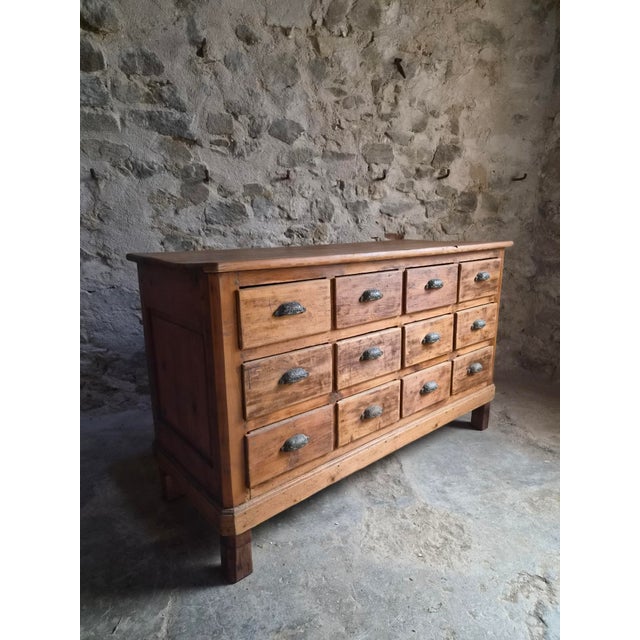 Antique Shop Counter with 12 Drawers, 1890s For Sale - Image 11 of 18