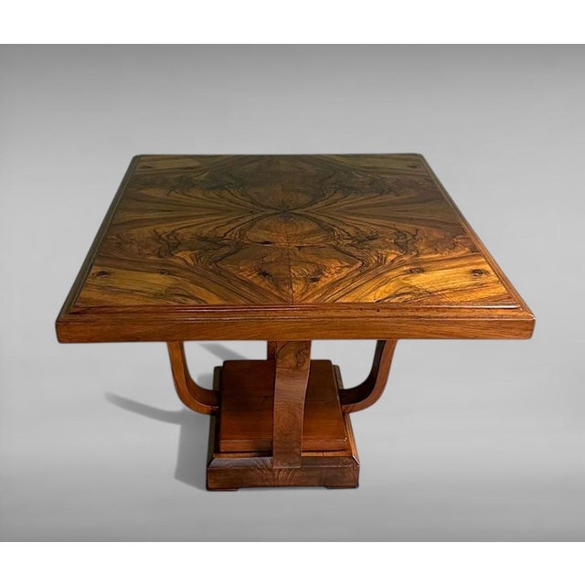 Late 19th Century Italian Art Deco Square Coffee Table With Dual-Tier Base For Sale - Image 6 of 18