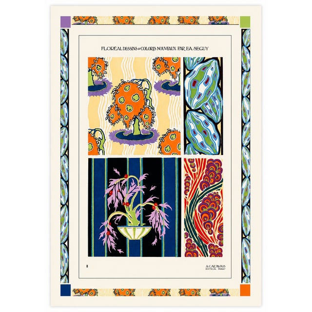 Atelier Aria Lumae Emile Allain Seguy Art Deco Botanical Cohesive Eight Piece Gallery Board Grid - Set of 8 For Sale - Image 12 of 17