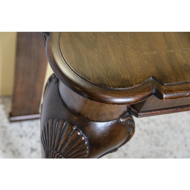 English English/Irish Mahogany Consoles With Cabriole Legs - A Pair For Sale - Image 3 of 8