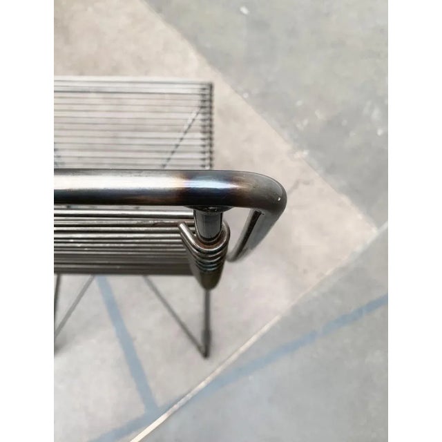 Vintage German Kreuzschwinger Lounge Chair by Till Behrens for Meyer Stahlmöbel, 1980s For Sale - Image 9 of 18