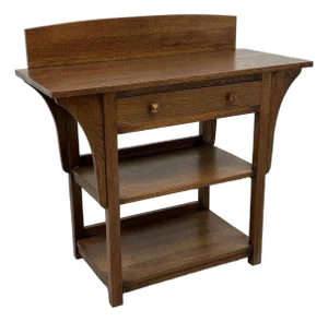 Mission 2 Drawer and Open Shelves Sideboard / Console Table - Walnut