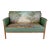 Mid-Century Loveseat Featuring Custom Cretaceous Dinosaur Upholstery For Sale