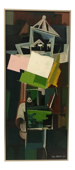 Abstract Oil Painting “Movin’ on Up” by Peter Ibbetson