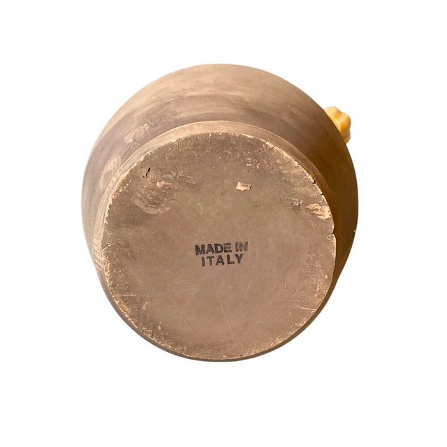 Ceramic Vintage Mid-Century Italian Mustard Glazed Terracotta "Orcio" Jar – 8" For Sale - Image 7 of 8