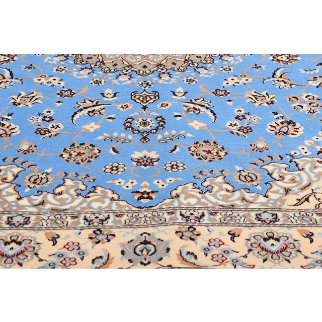 Early 21st Century Signed Habibian Persian Nain 6La Kork-Silk Rug - 05'01 X 06'08 For Sale - Image 5 of 9