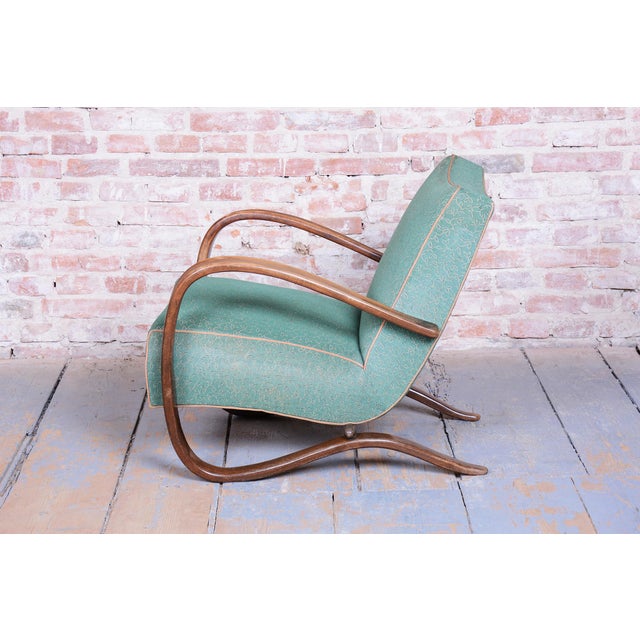 Czech Art Deco H-269 Lounge Chairs by Jindrich Halabala for Up Závody, 1930s, Set of 2 For Sale - Image 9 of 15