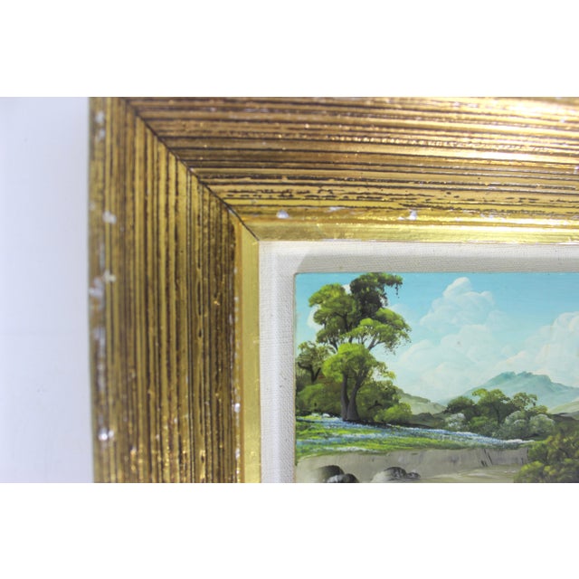 Vintage Framed Landscape Painting For Sale - Image 6 of 9