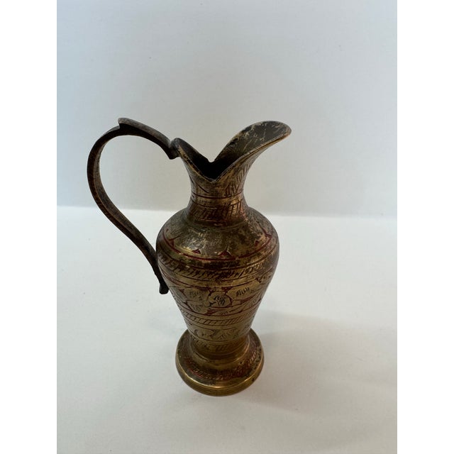 Hollywood Regency Vintage Etched Brass Vessel Collection - 4-Piece Set For Sale - Image 3 of 12