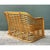 Vintage Stacked Rattan Loveseat For Sale - Image 4 of 12