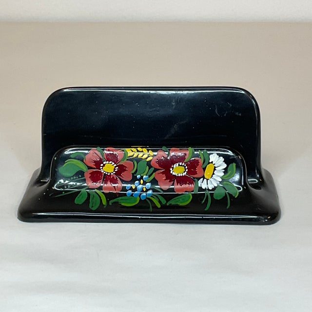 1940s Art Deco Hand Painted Small Letter Holder. Chairish