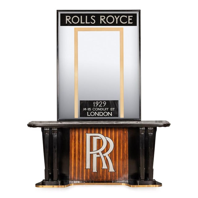 20th Century Retail Mirror & Console Table from Rolls Royce, 1930s For Sale - Image 16 of 16