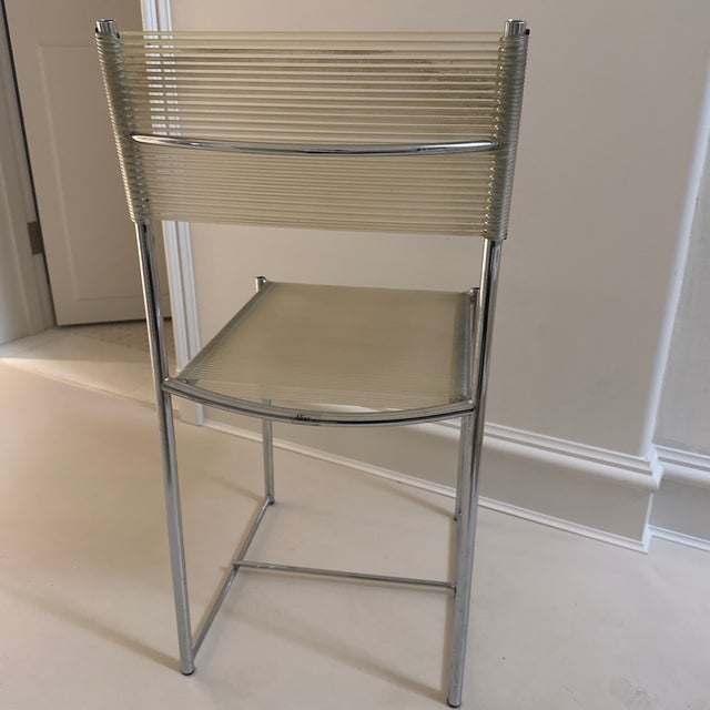 Designed by Giandomenico Belotti for Alias in 1979, the iconic "Spaghetti" chair (Model 101) is a celebrated piece of...