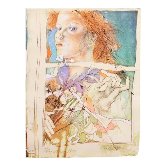 'Morning' by Dagmar Mezricky, 1989, Czechoslovak Modernist Figural, Prague Academy of Arts, Bratislava For Sale