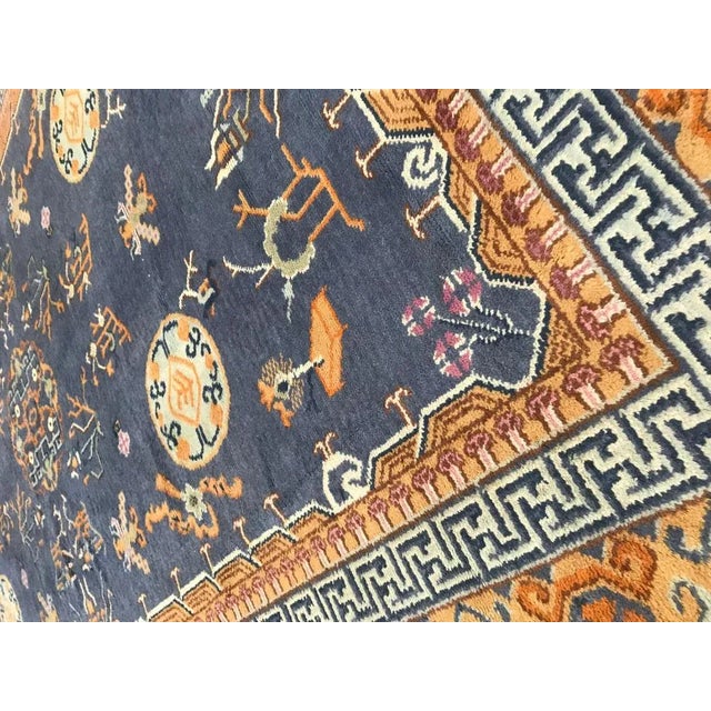 Vintage French Chinese Design Knotted Rug For Sale - Image 11 of 17