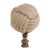 Nautical Knot Lamp Finial in Natural Jute on Bronze Hardware For Sale