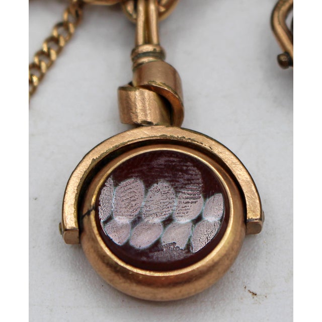 Circa 1920s Gold Watch Fob Charm Bracelet For Sale In Raleigh - Image 6 of 11