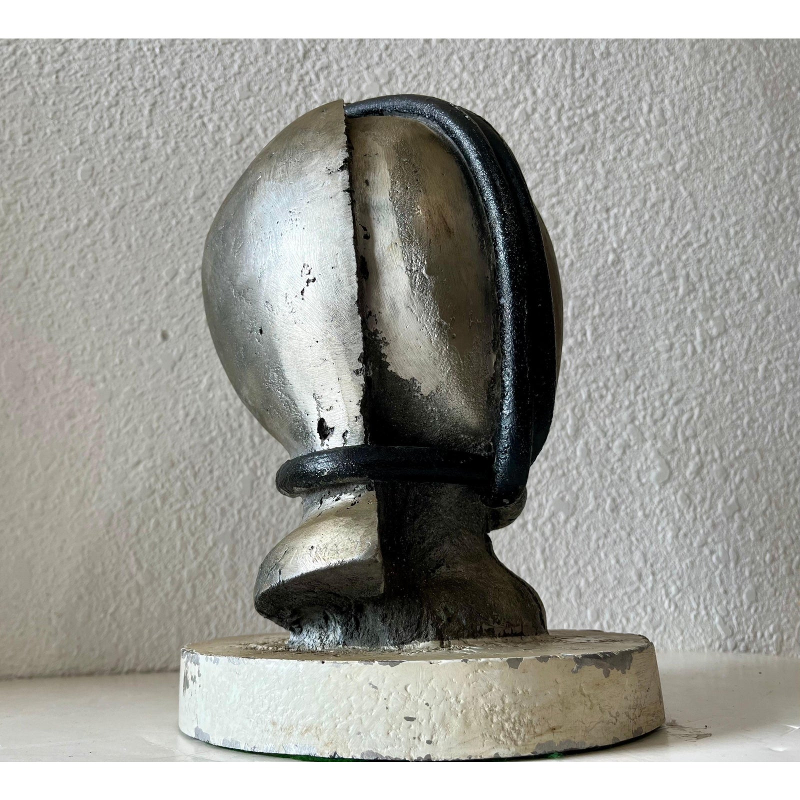 George Nama, Mod Brutalist Abstract Metal & Painting Heavy Sculpture ...