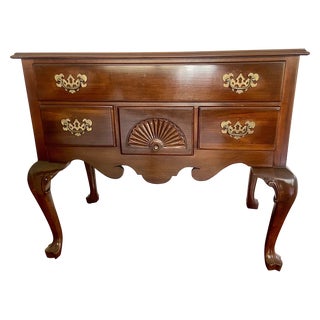 1980s Ethan Allen Georgian Lowboy For Sale