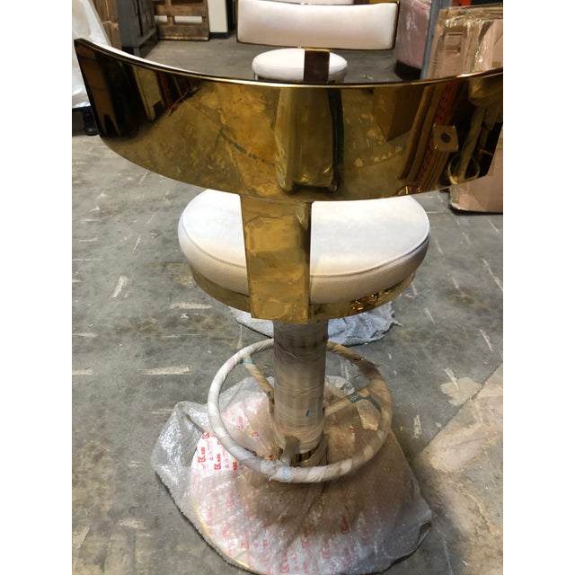 2010s Hollywood Regency Counter Chairs - Set of 3 For Sale - Image 5 of 7