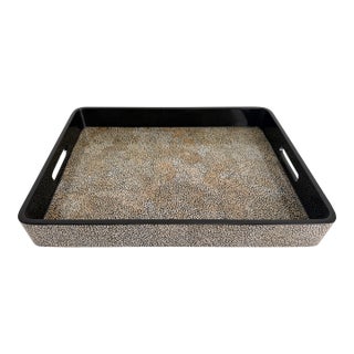 Eggshell Lacquer Jean Dunand Style Tray For Sale